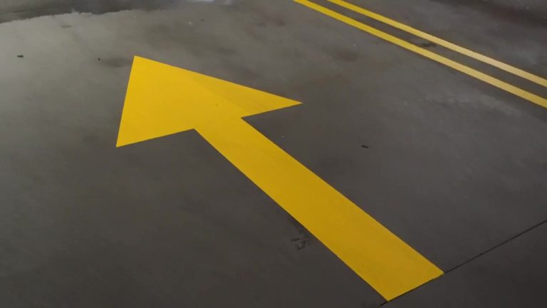 freshly painted directional arrow at 1100 South - PLM