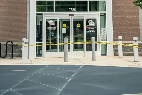 base line markings for crosswalk at point blank range, matthews nc