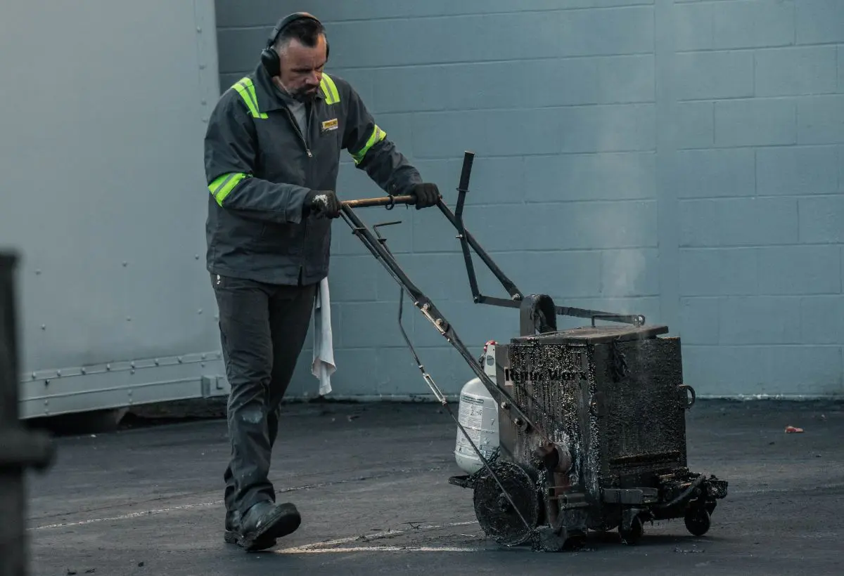 Crack Sealing Across the Lot