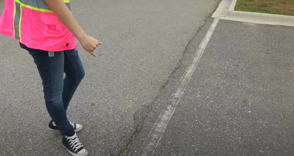 crack-sealing-Austin-Orthodontics-parking-lot